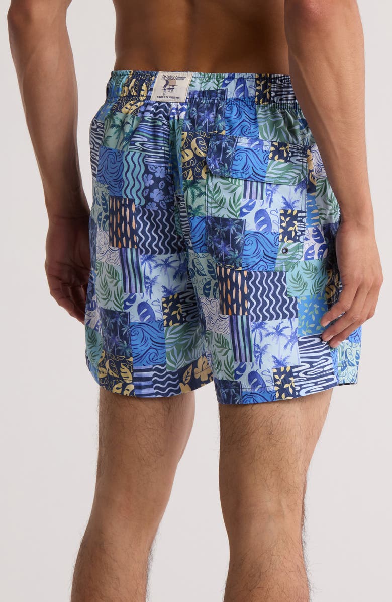 Vintage Summer Volley Swim Trunks, Alternate, color, Blue
