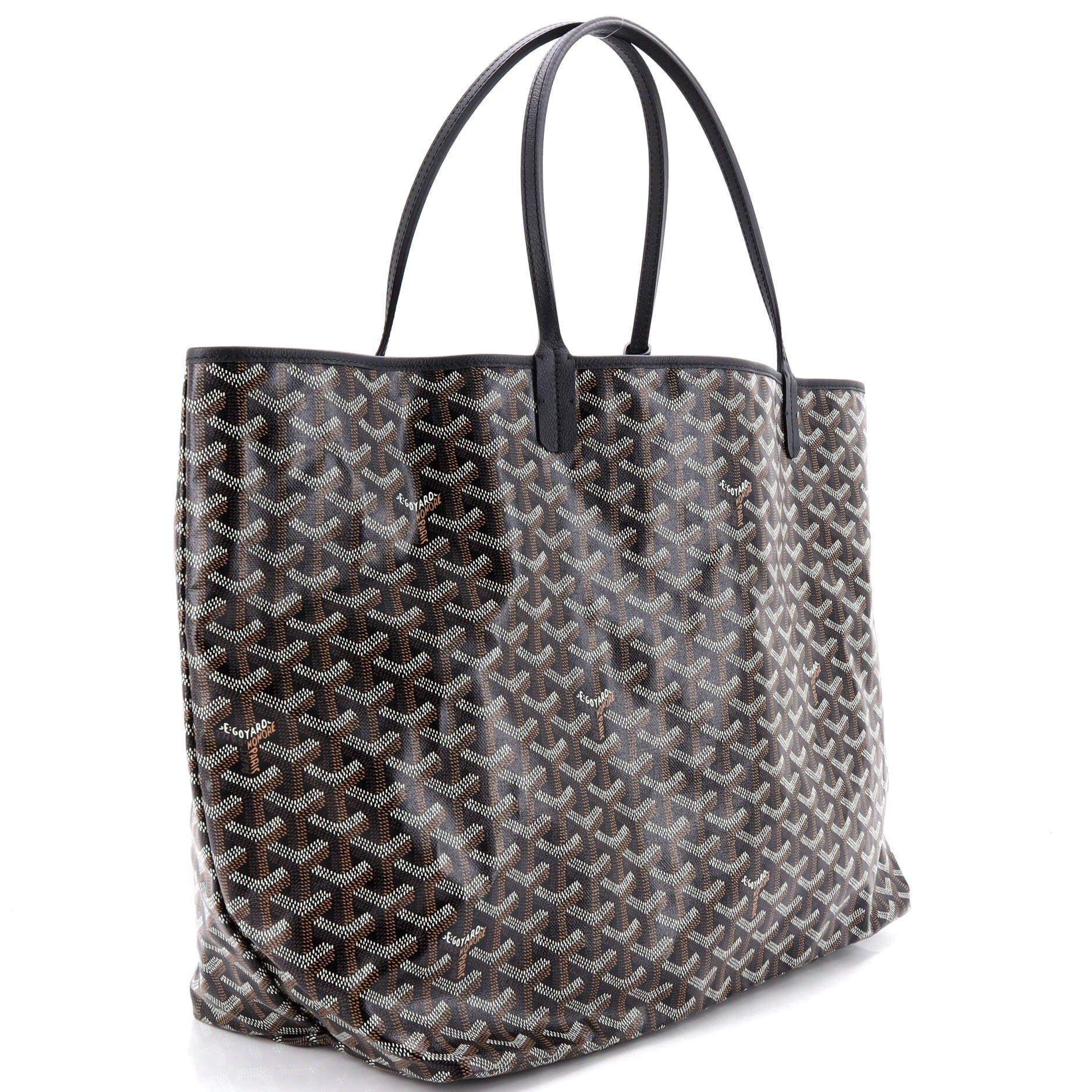 Pre-Owned Goyard Saint Louis Tote Coated Canvas GM, Alternate, color, Black