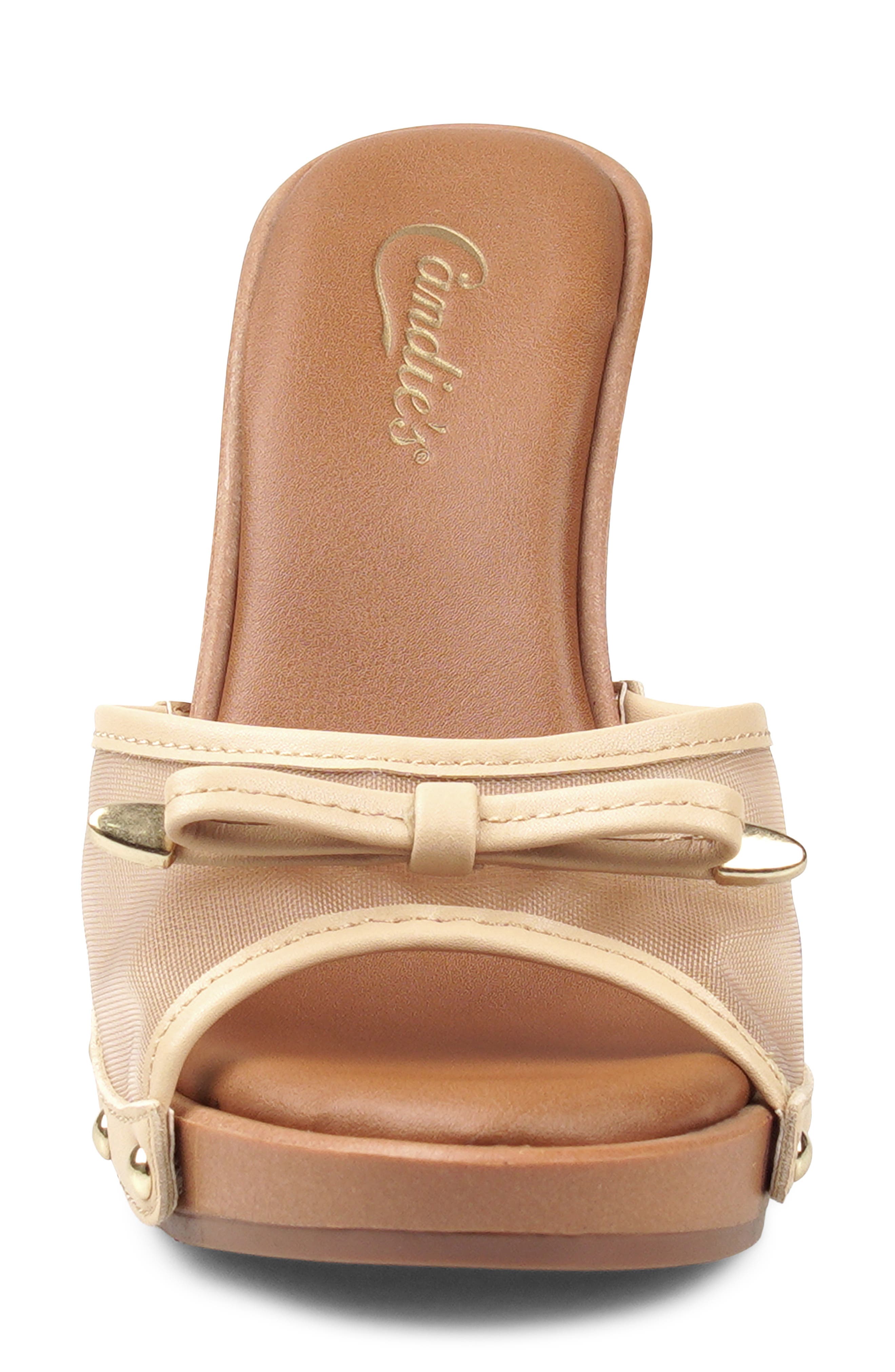 Lucianna Platform Slide Sandal, Alternate, color, BEIGE FABRIC