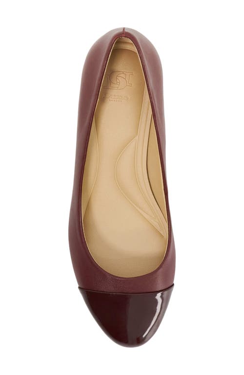 Dune London Bracket Cap Toe Pump In Burgundy