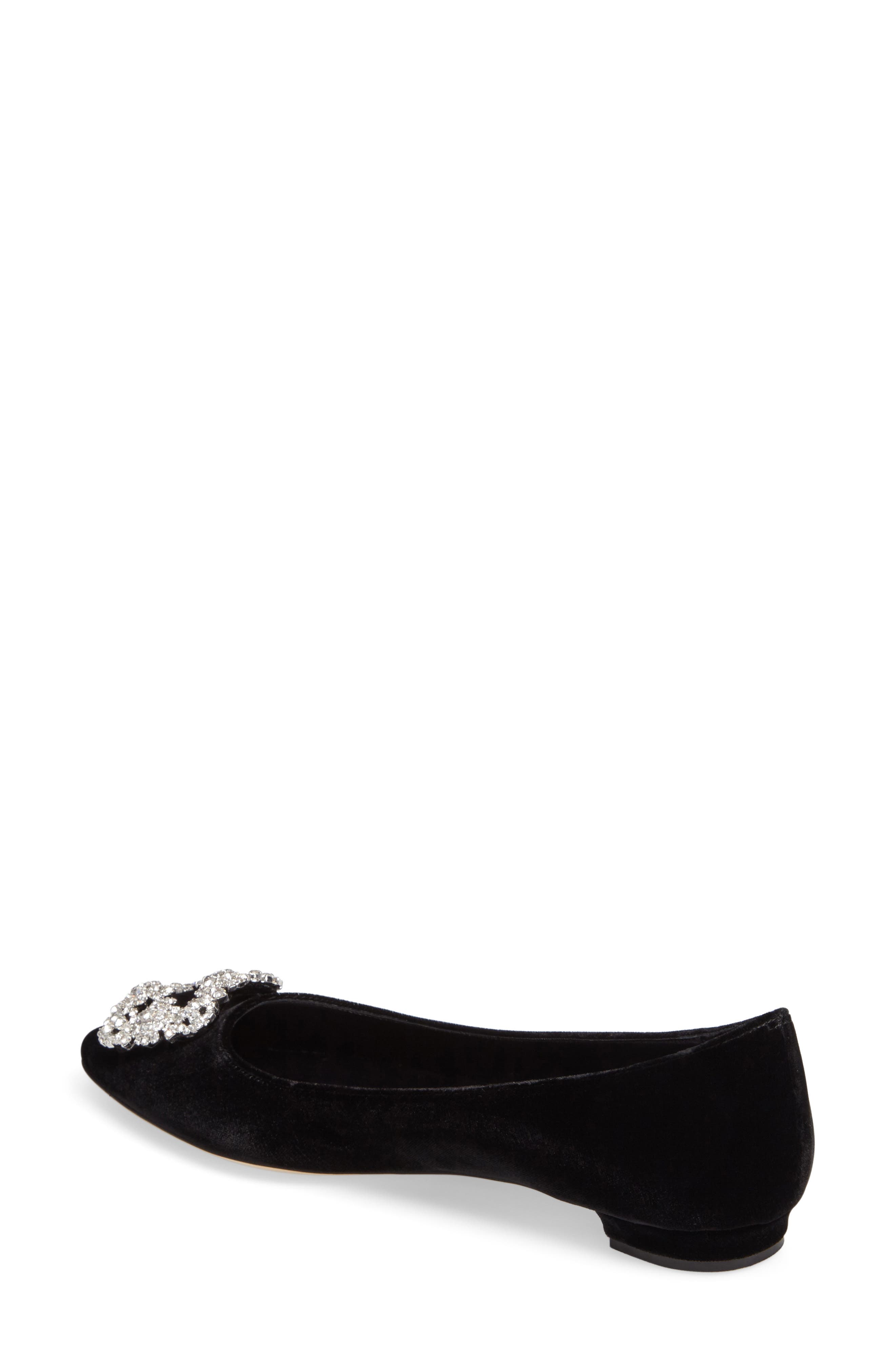 Hangisi Pointed Toe Flat, Alternate, color, BLACK VELVET