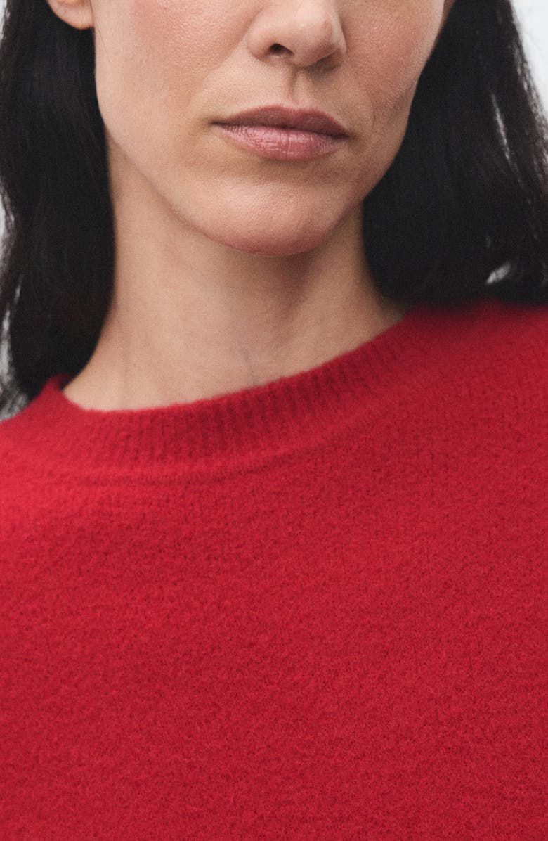 MANGO Knit Crewneck Sweater, Alternate, color, Red