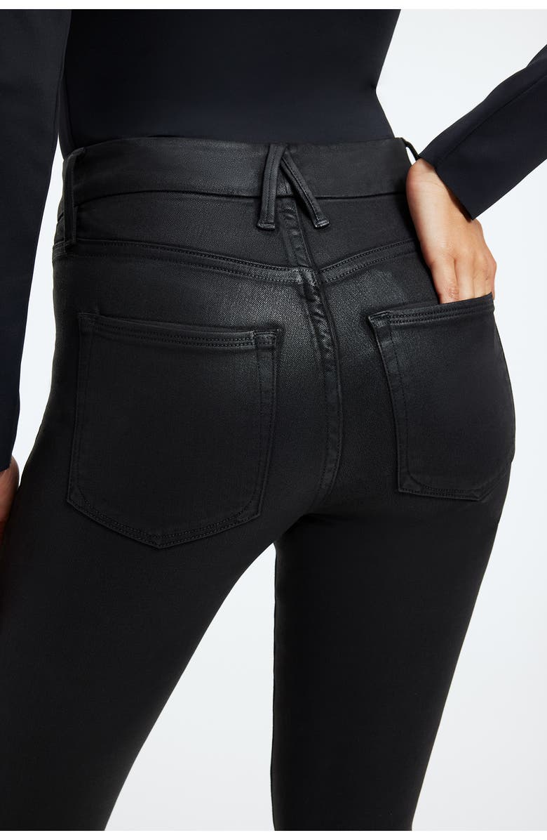 Good American Good Legs Coated Skinny Jeans, Alternate, color,