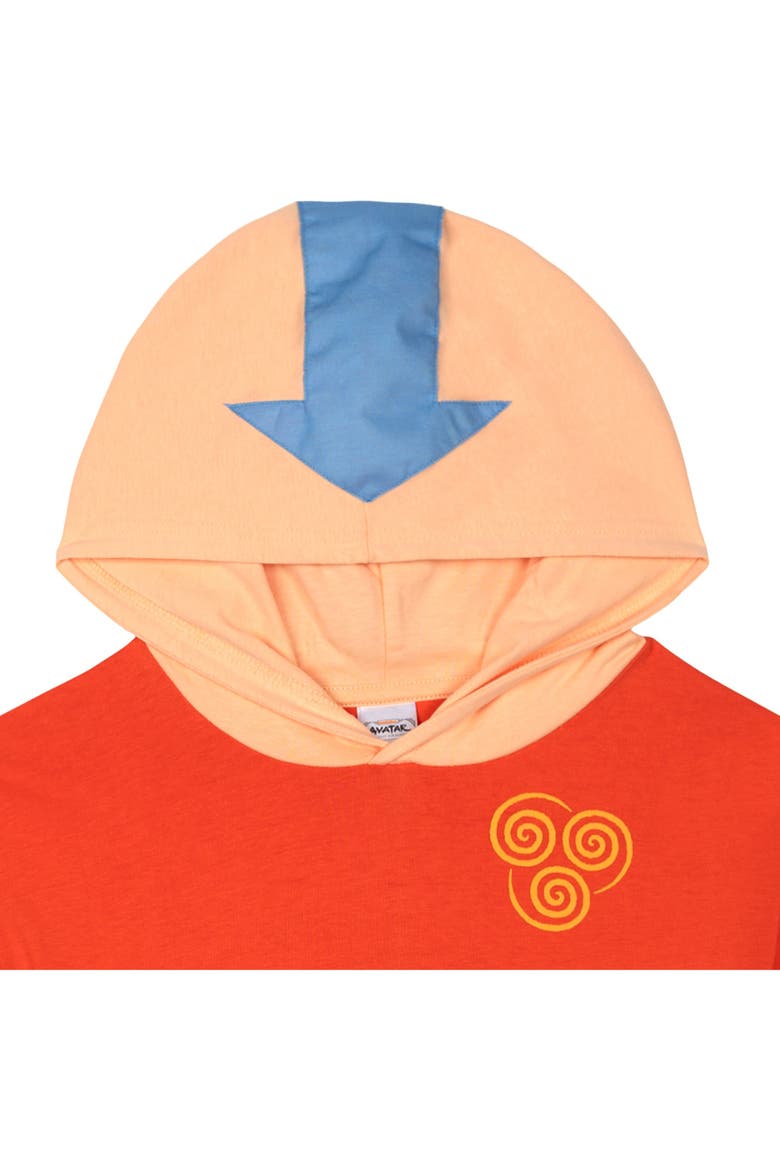 Hooded T-Shirt, Alternate, color, Red Orange Aang