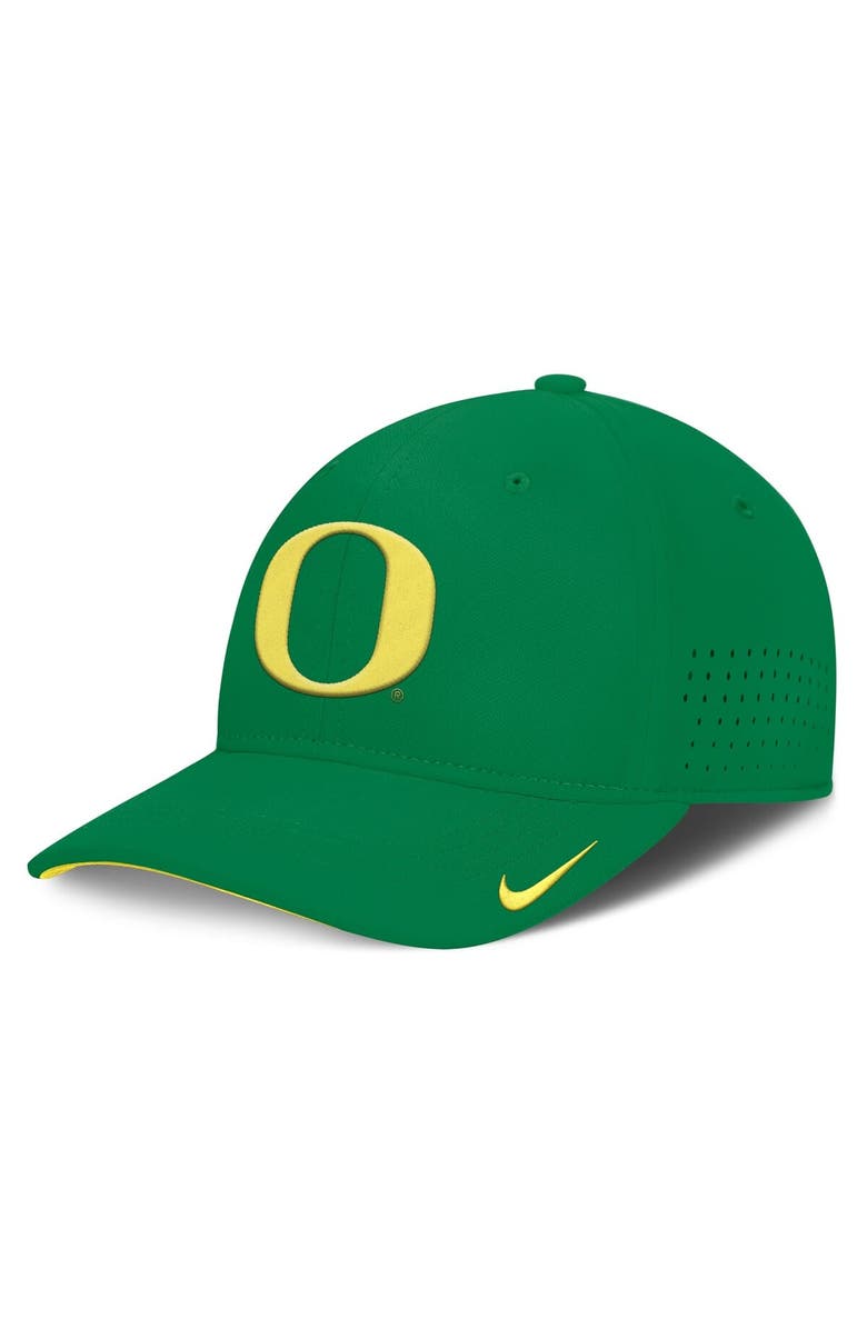 Nike Men's Nike Green Oregon Ducks 2025 On-Field Gameday Performance Flex Hat, Alternate, color,