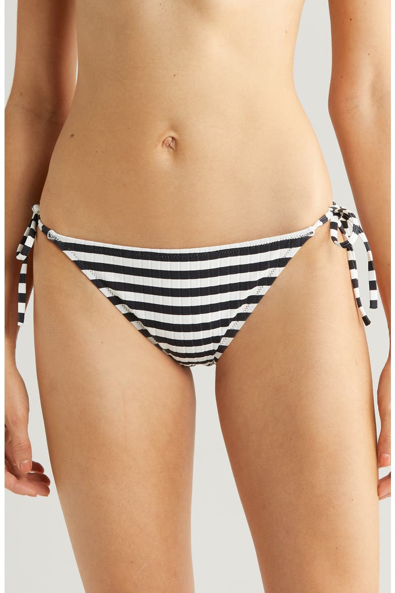 Iris Rib Bikini Bottoms, Main, color, BLACKOUT X MARSHMALLOW