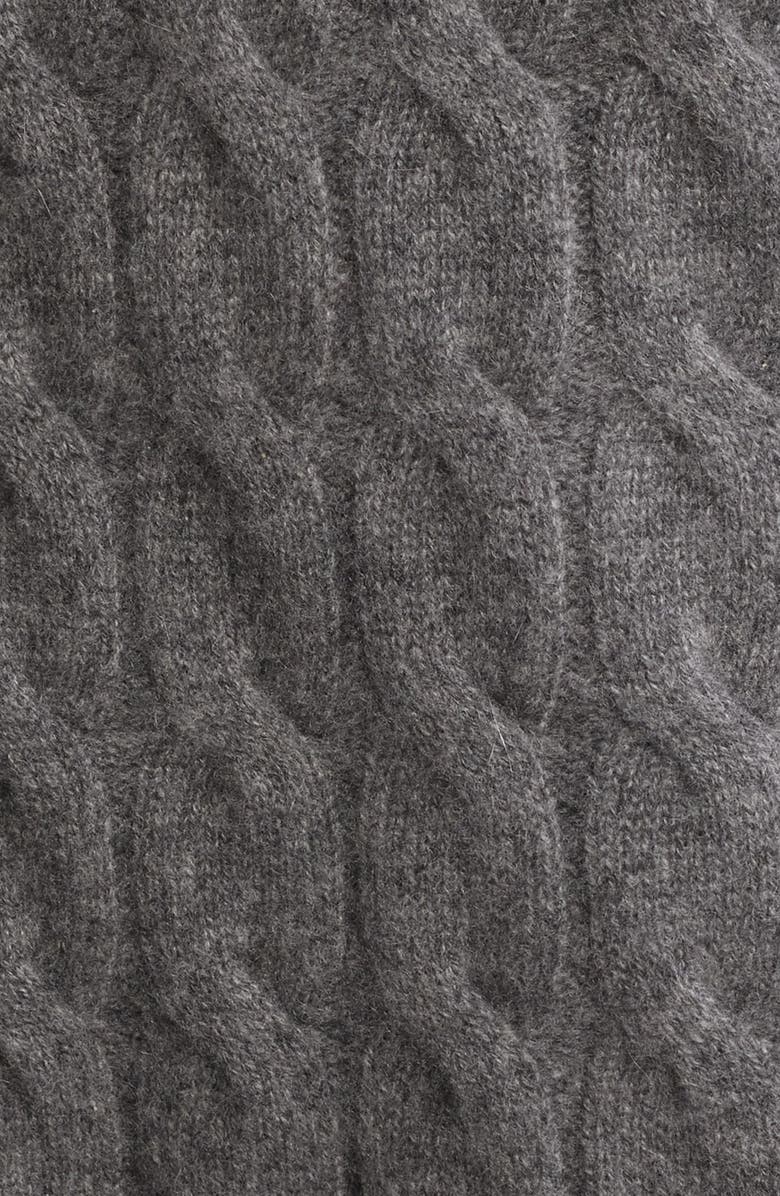 Re/Done Cable V-Neck Cashmere Sweater Vest, Alternate, color, 