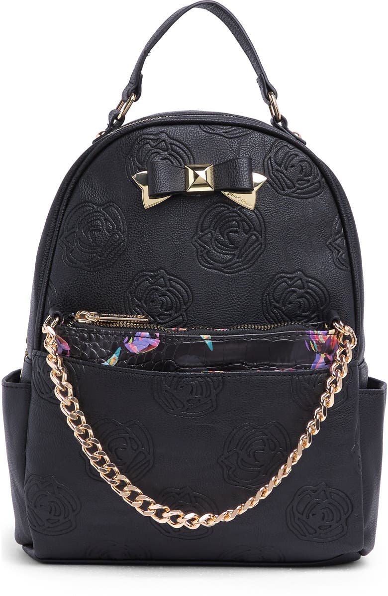 Betsey Johnson Sonya Floral Backpack & Pouch Set, Main, color,