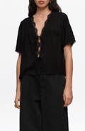Bimba y Lola Lace-up Shirt With Lace