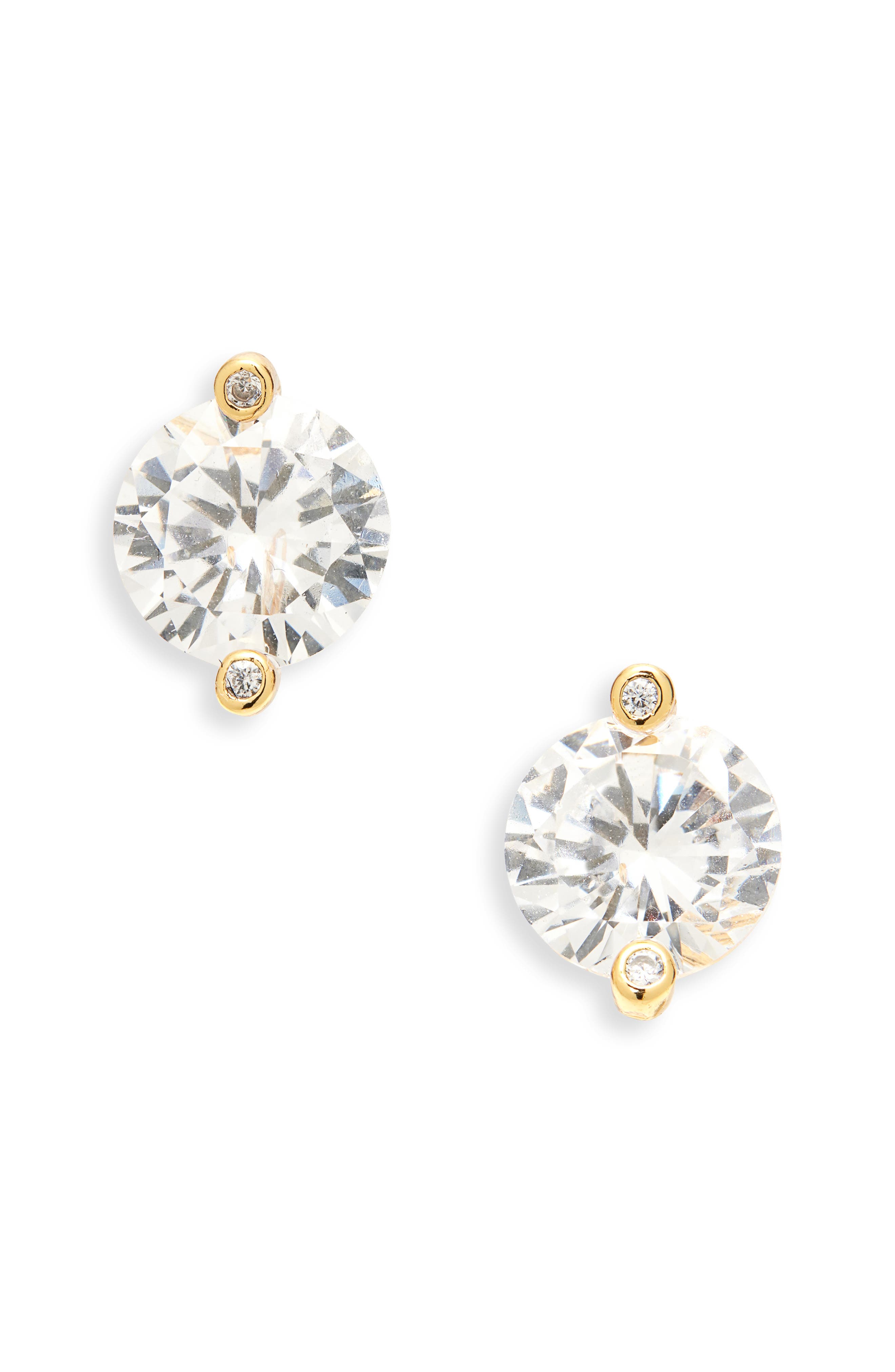 brilliant statements duo prong stud earrings