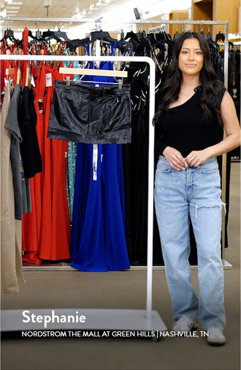 Belted Faux Leather Miniskirt, sales video thumbnail