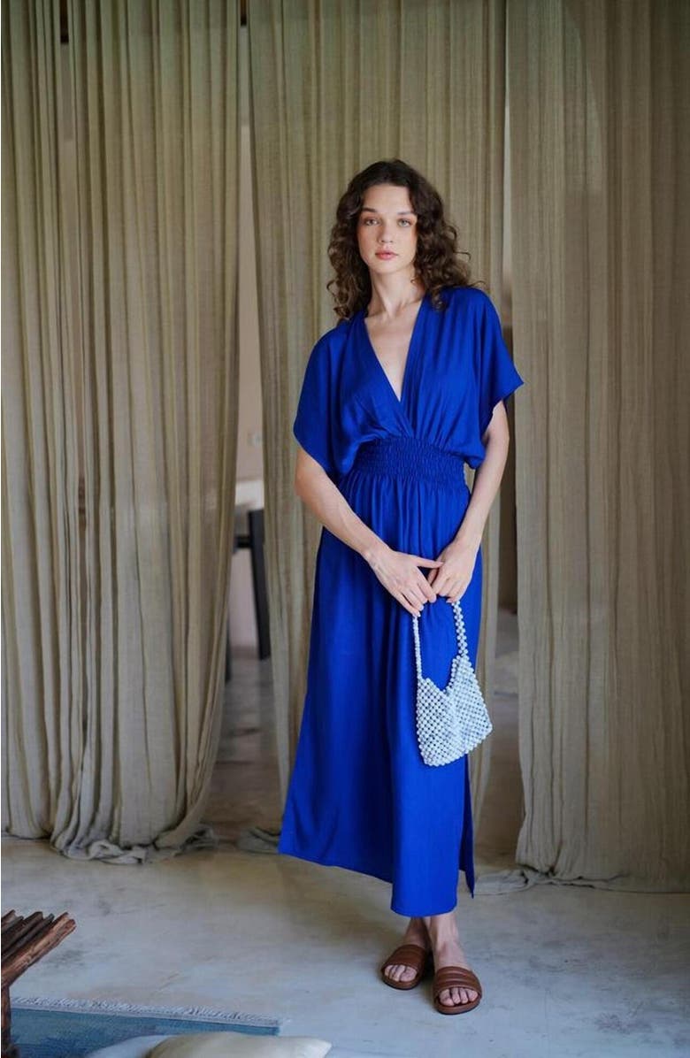 PINK HALEY Olivia Maxi Dress in Indigo, Alternate, color, 