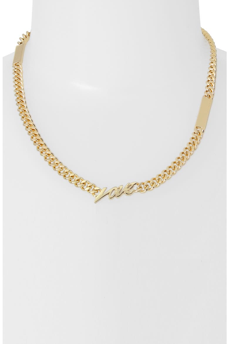 Love Chain Link Necklace, Alternate, color, GOLD