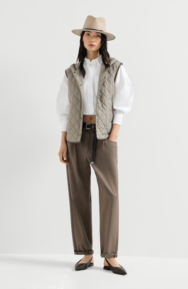 Brunello Cucinelli Vest with Thermore<sup>®</sup> padding, Alternate, color, Light Brown
