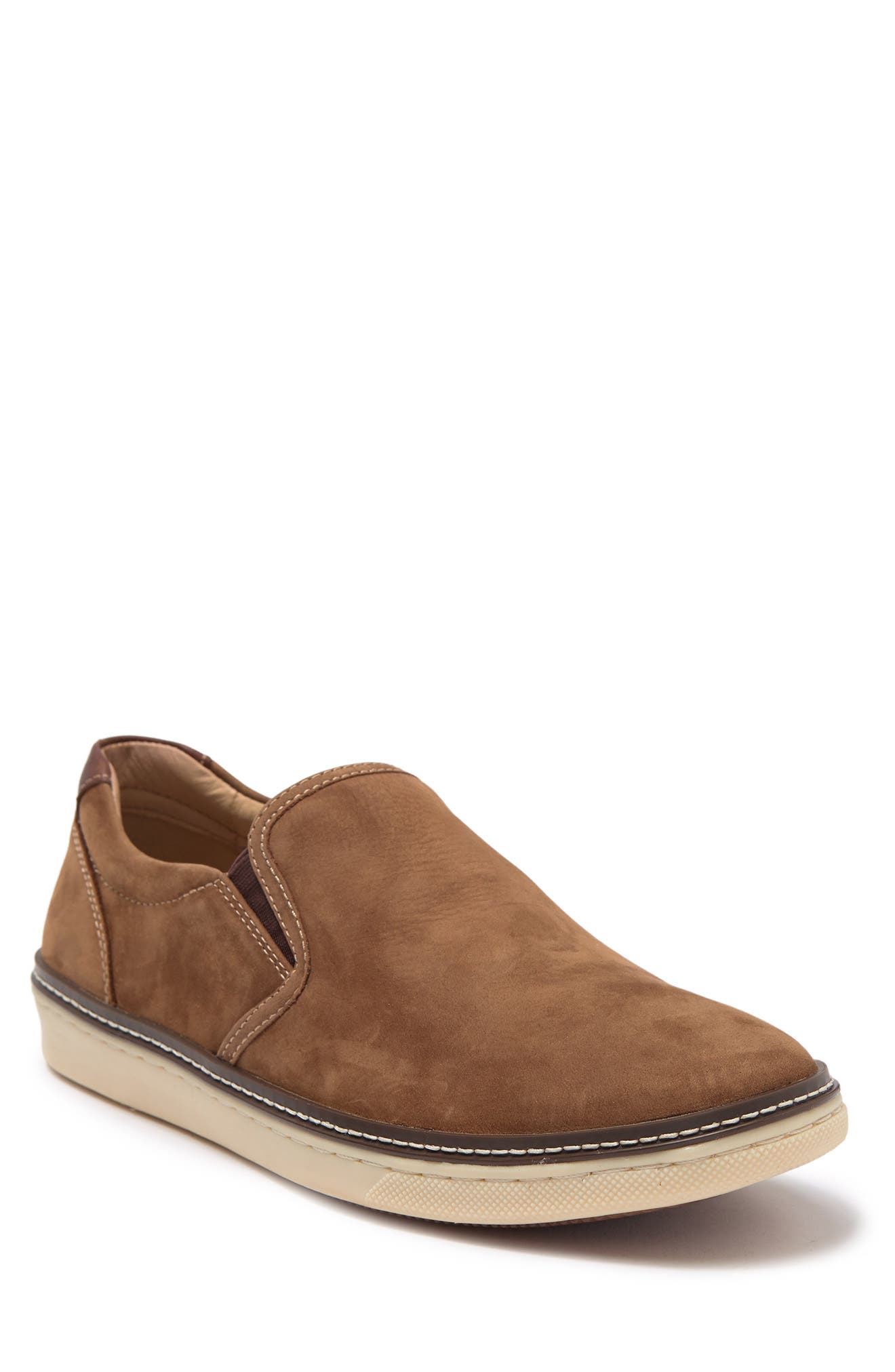 Johnston & Murphy JOHNSTON AND MURPHY Suede Slip-on Sneaker, Main, color, Brown Oiled