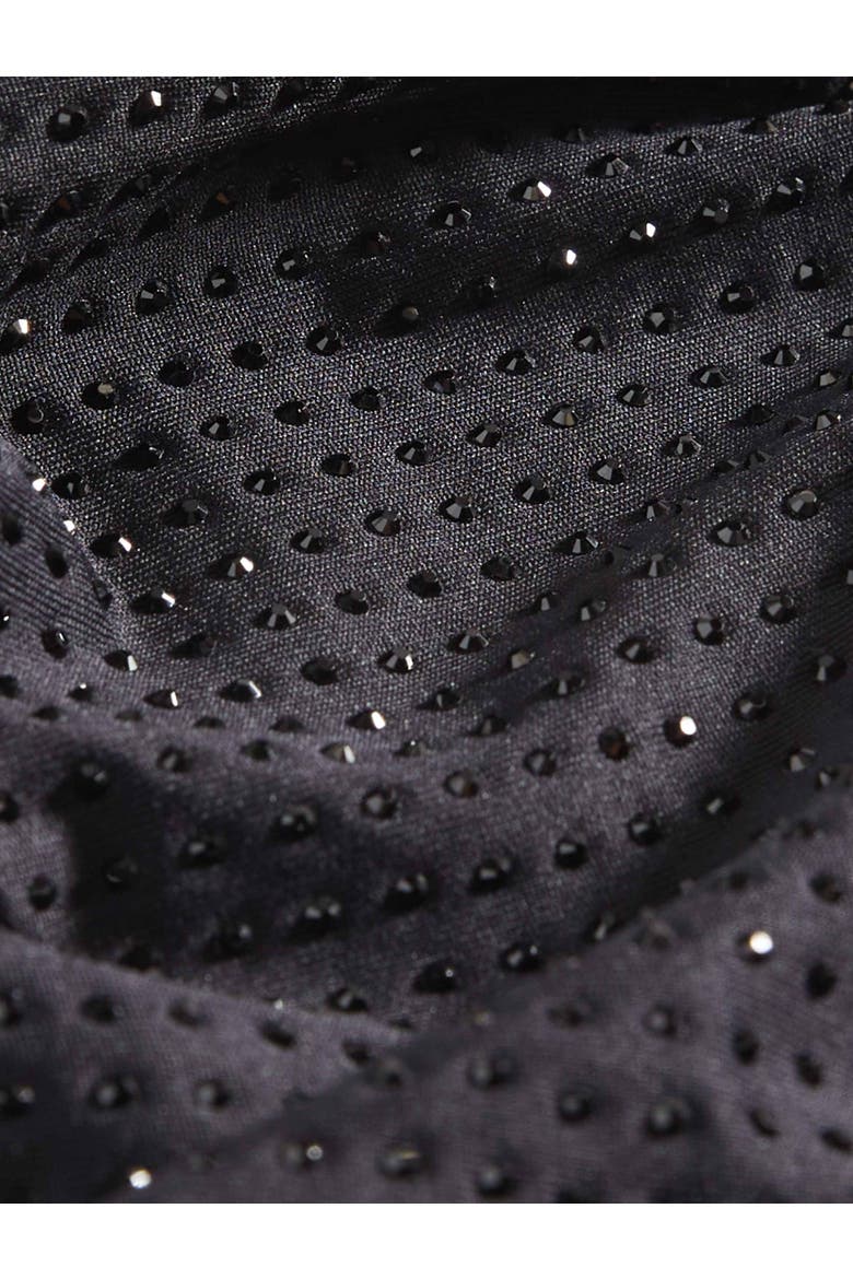 Rhinestone Studded Solids One-Piece Swimsuit, Alternate, color, Black