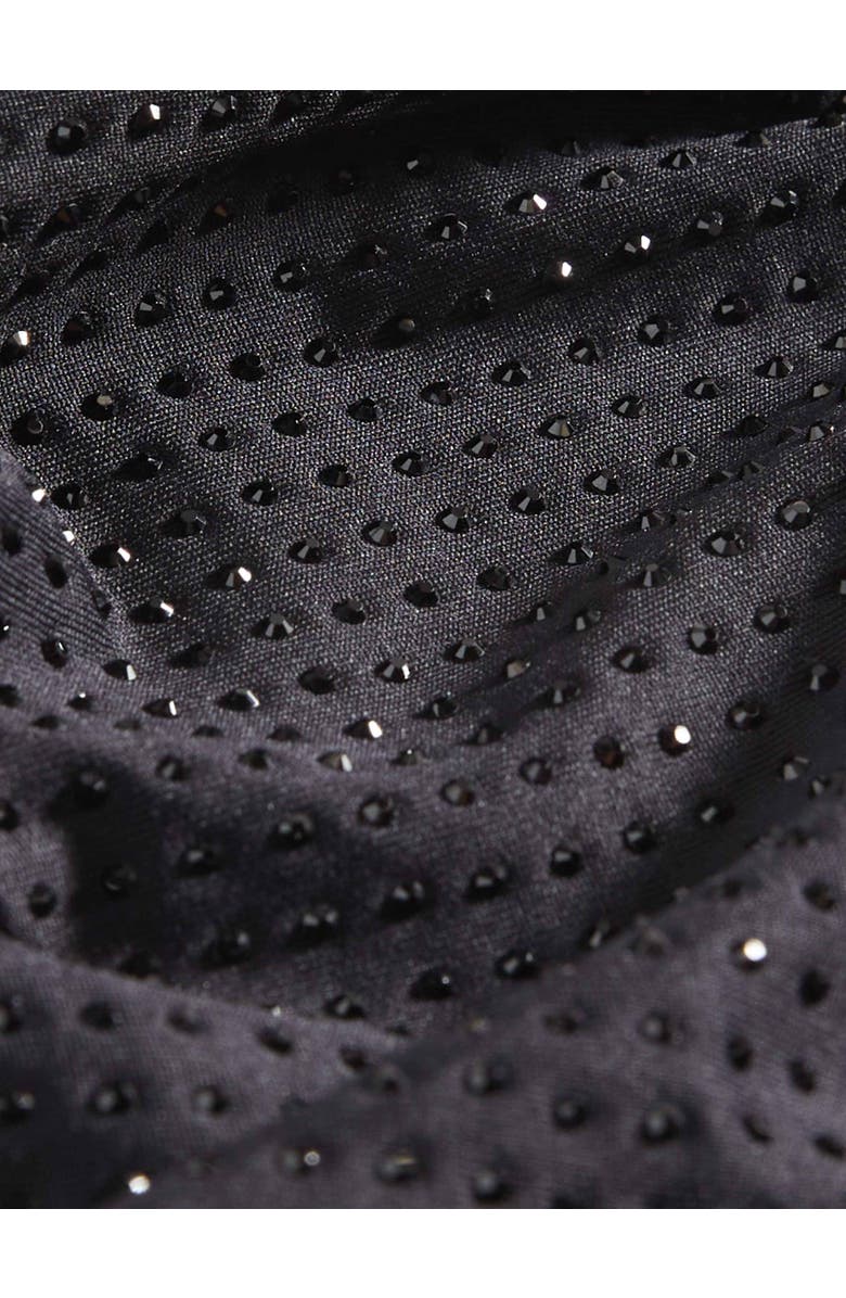 MICHAEL Michael Kors Rhinestone Studded Solids Bra Top, Alternate, color, Black