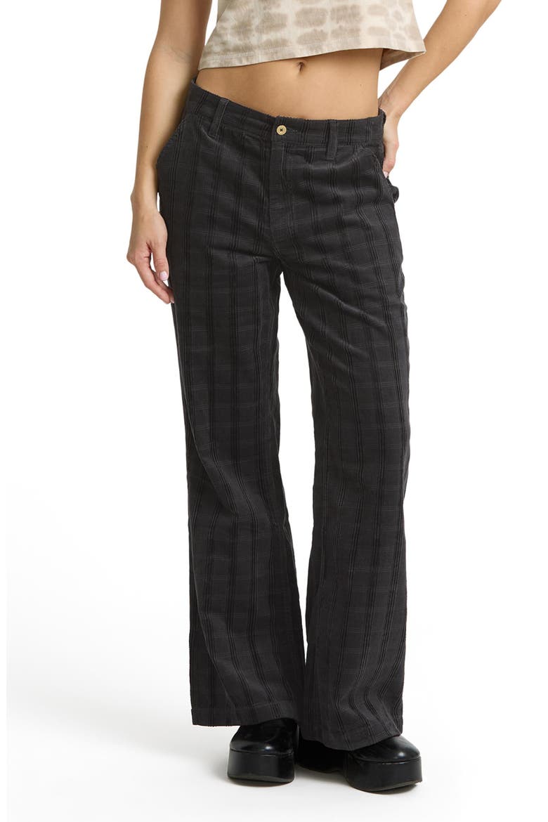 Holidazed Jacquard Corduroy Straight Leg Pants, Main, color, BLACK SANDS