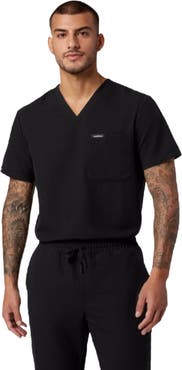 JAANUU Holmes Men's 1-Pocket Classic V-Neck Scrub Top