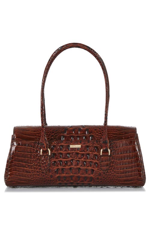 Brahmin Dayan Croc Embossed Leather Satchel