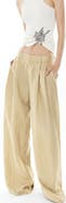 Mother of All Hedi Mid Waist Tailored Linen Pants