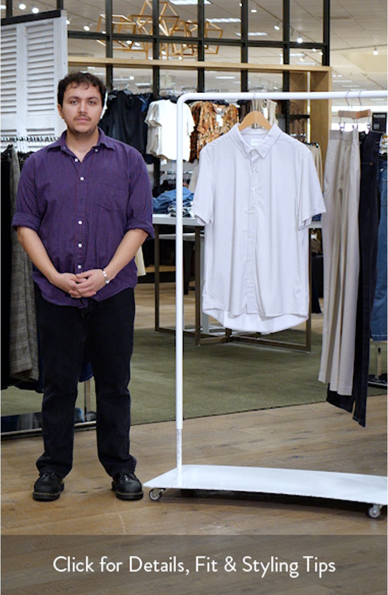 Pryce Short Sleeve Stretch Button-Up Shirt, sales video thumbnail