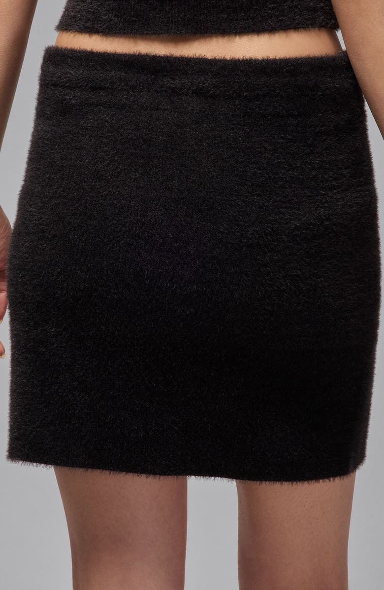 Jordan Air Drawstring Waist Sweater Skirt, Alternate, color, Black/ Dark Smoke Grey/ Black