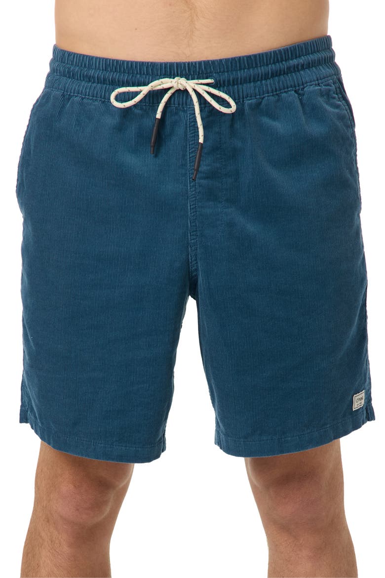 OG Corduroy Drawstring Shorts, Main, color, BLUE FUSION