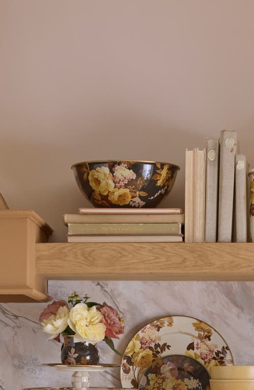 Mackenzie-childs Mackenzie Childs Wild Rose Medium Everyday Bowl In Brown