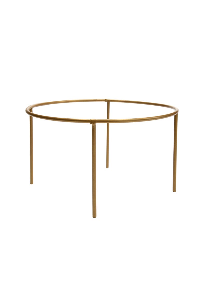 Hopson 14" Casper White Planter w/ Metal Gold Stand Made of Durable Resin, Alternate, color, White