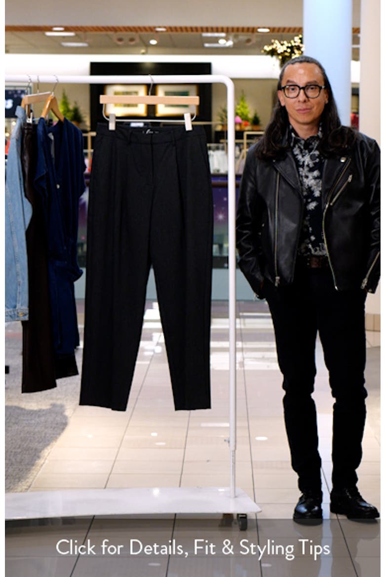 Pleated Straight Leg Ankle Pants video