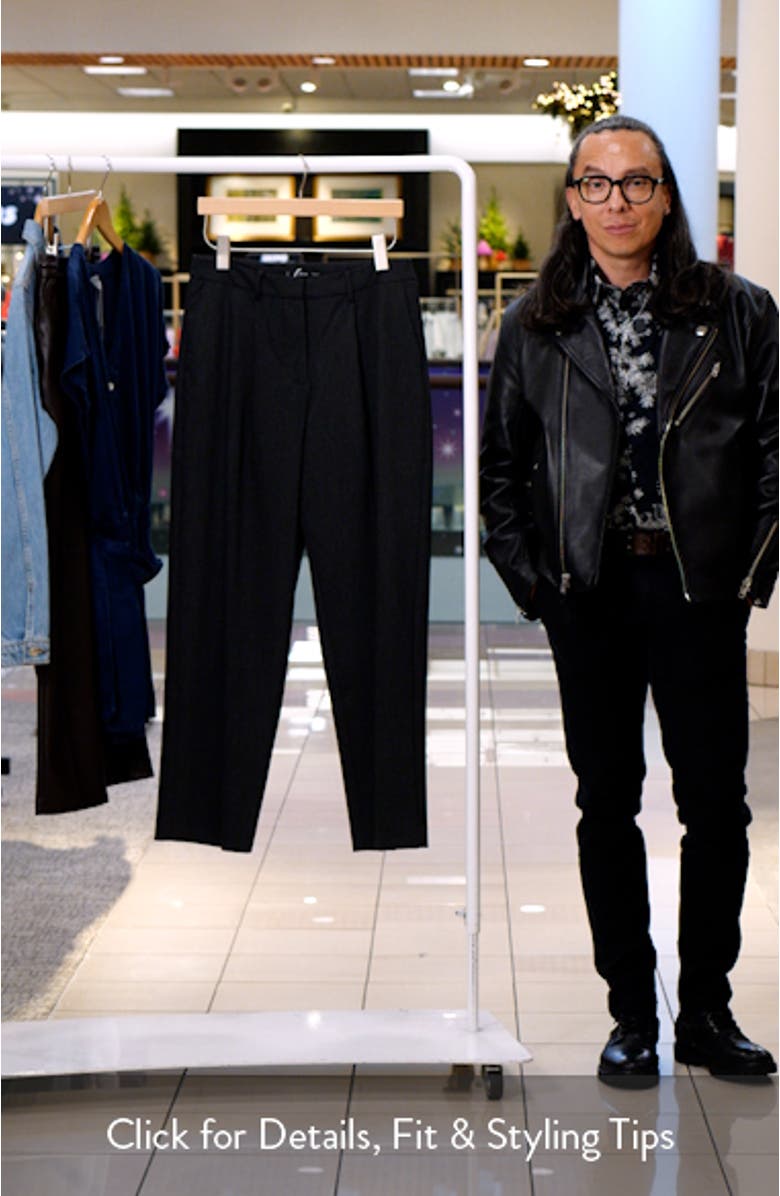 Pleated Straight Leg Ankle Pants, sales video thumbnail