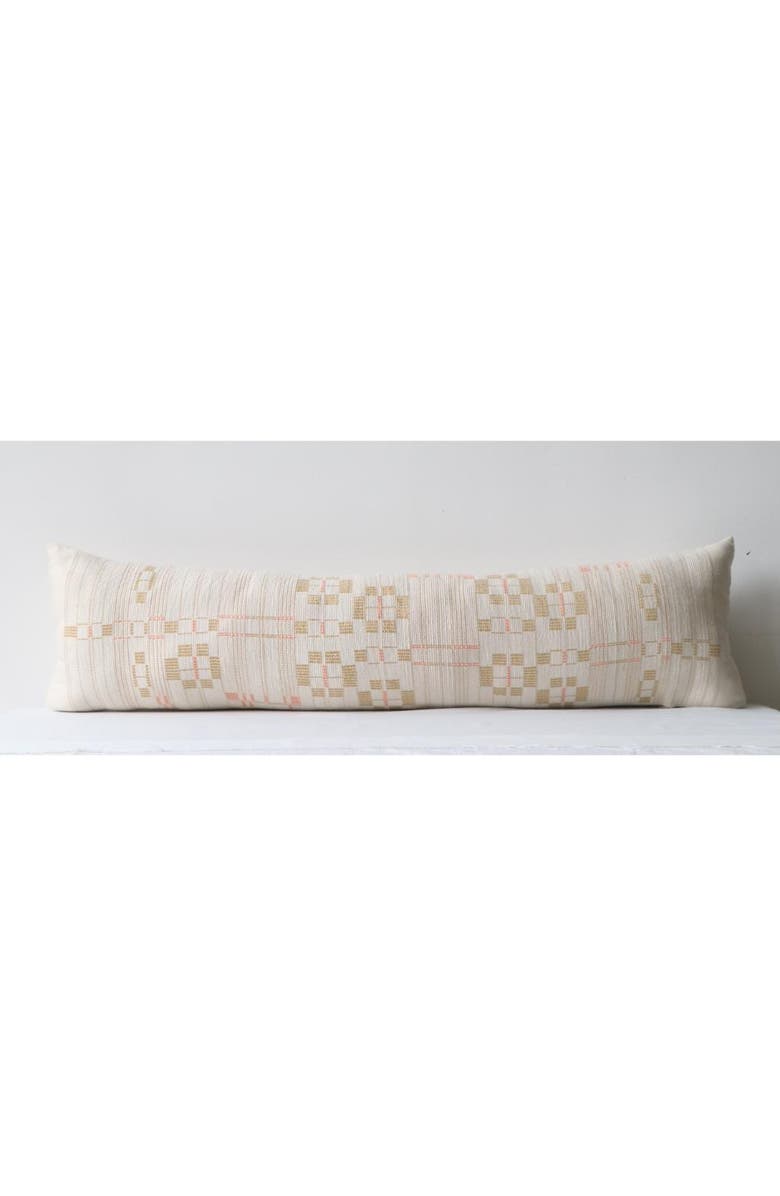 Heirloom Naga Chingchen Handwoven Long Lumbar - Cover + Insert, Main, color, Beige