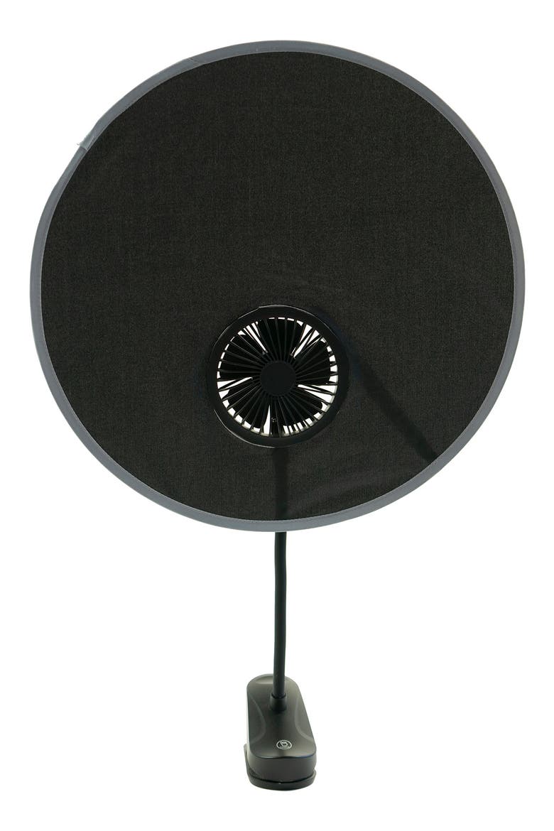Coolshade Stroller Visor Fan, Main, color, BLACK