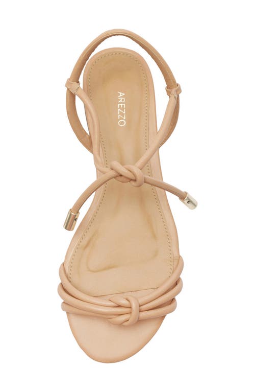 Arezzo Camila Ankle Strap Sandal In True Sand Leather