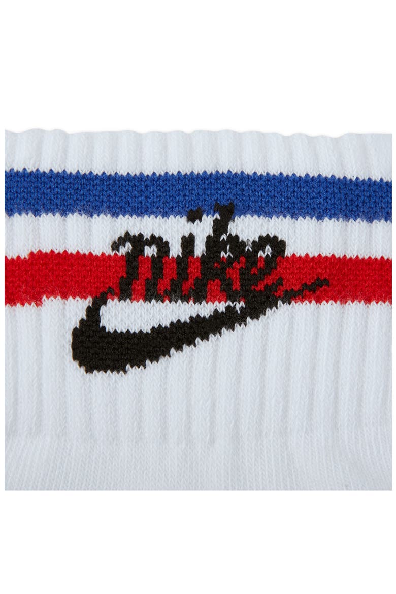 3-Pack Everyday Essential Crew Socks, Alternate, color, WHITE/ BLACK/ GAME ROYAL