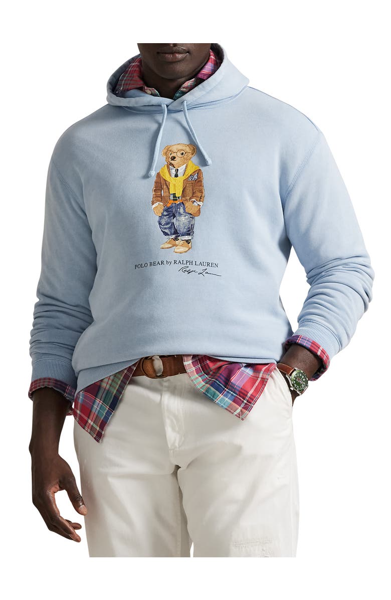 Polo Ralph Lauren Big 
Tall Bear Fleece Pullover Hoodie, Main, color, Blue