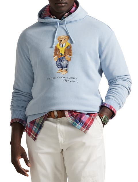 Big 
Tall Bear Fleece Pullover Hoodie