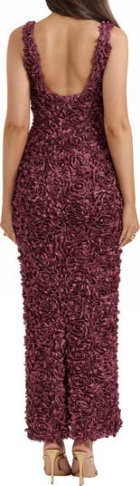 Carena Flower Appliqué Gown
