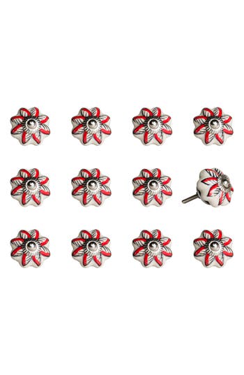 Kinetic 12-pack Knobs In Red Cream