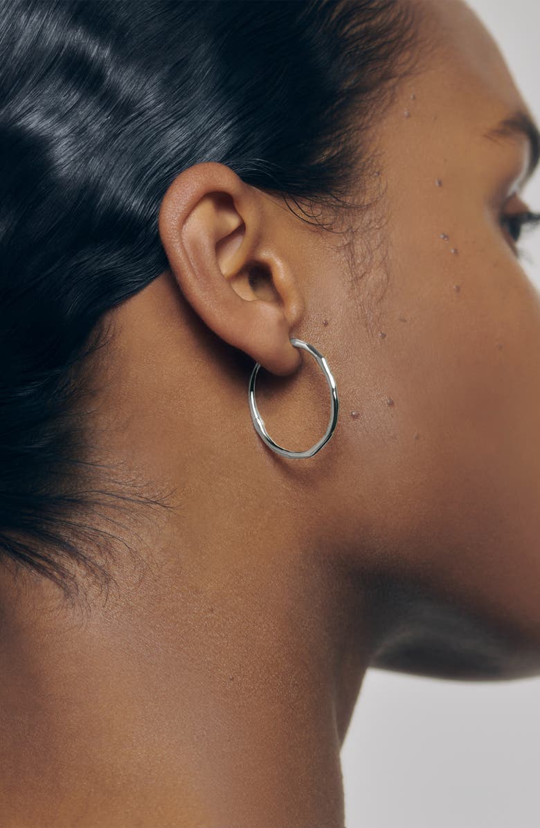 Monica Vinader Siren Muse Medium Hoop Earrings, Alternate, color, Sterling Silver