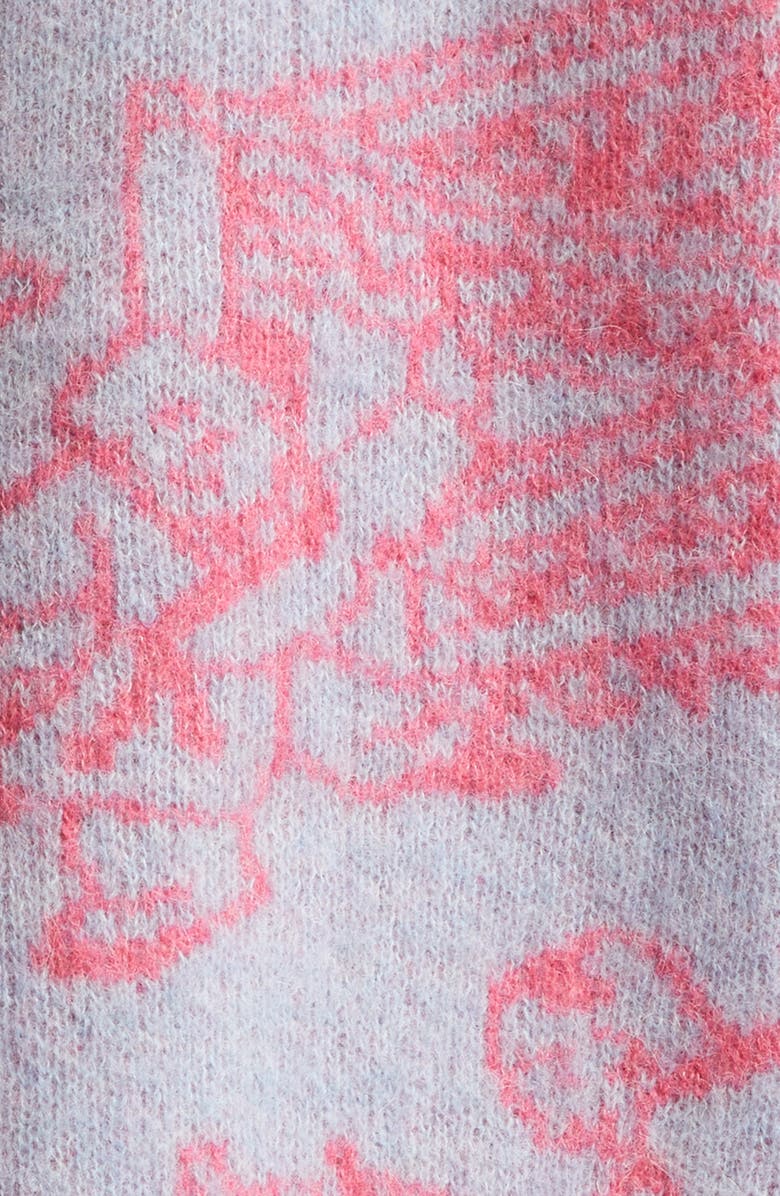 YanYan Fuzzy Laza Alpaca & Wool Blend Cardigan, Alternate, color, 