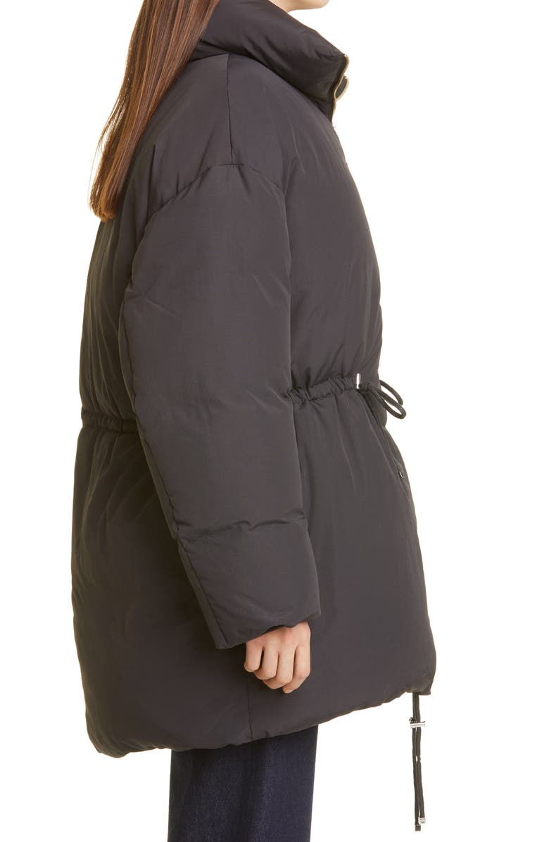 TOTEME Drawstring Oversize Recycled Nylon Down Jacket, Alternate, color, 