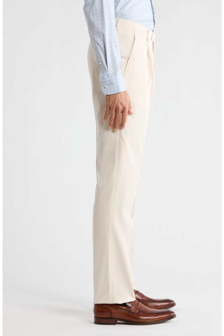 Relaxed Pleated Trousers, Alternate, color, CREAM