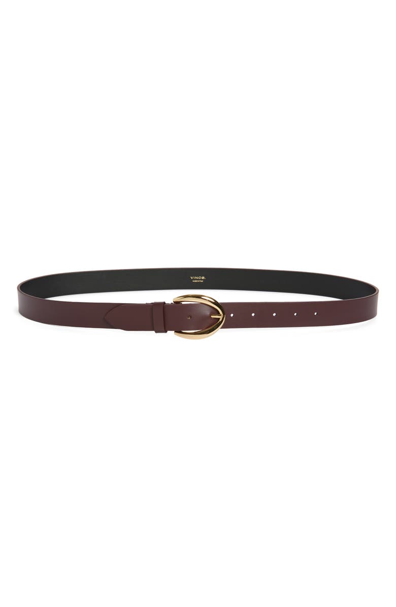 Vince Leather Belt, Main, color, Fig