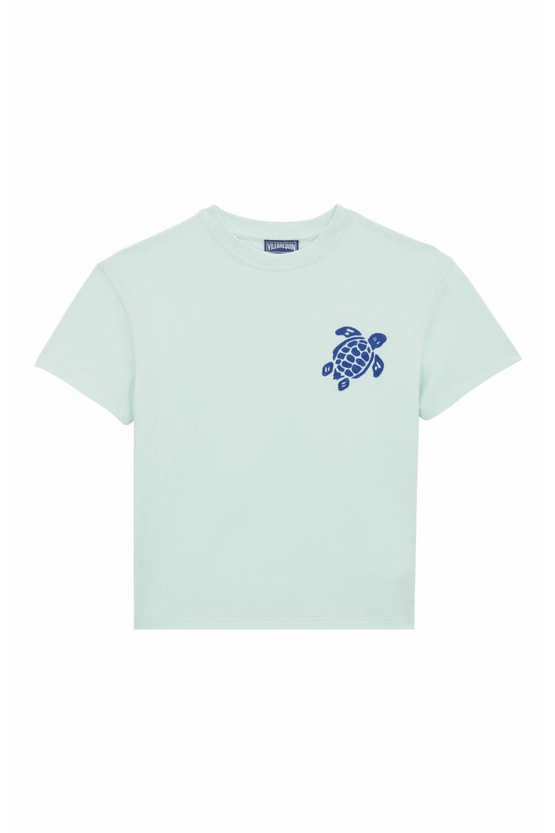 Kids' Embroidered Turtle Cotton T-Shirt, Main, color, PACIFIC