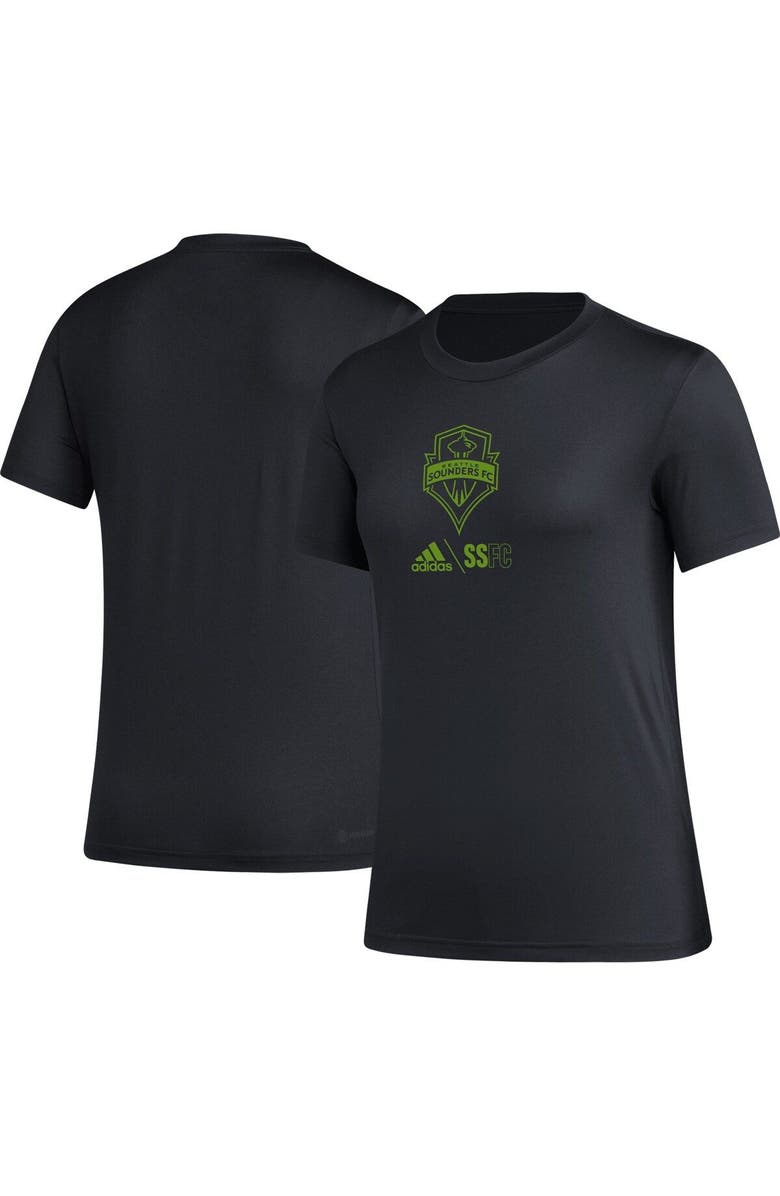 adidas Women's adidas Black Seattle Sounders FC AEROREADY Club Icon T-Shirt, Main, color,