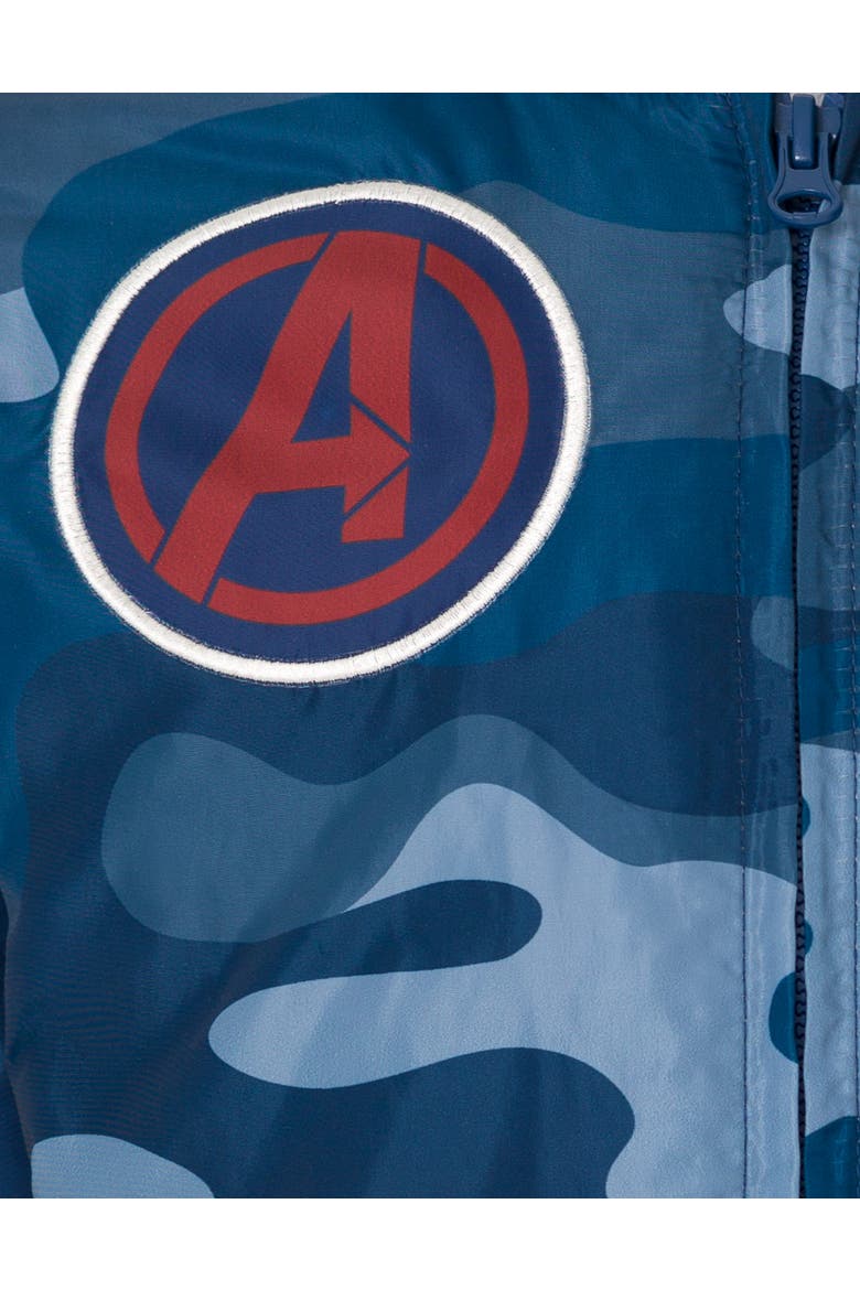 Avengers Zip-Up Varsity Bomber Jacket, Alternate, color, Navy Blue Camo