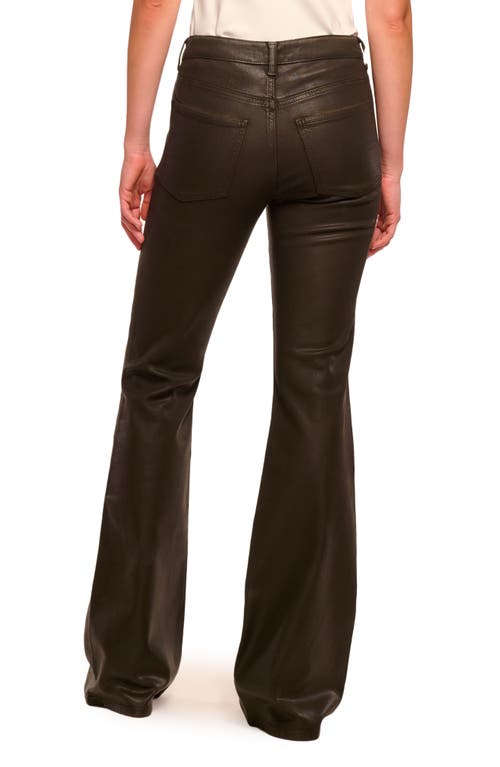 Ramy Brook Helena High Waist Coated Bootcut Jeans In Brown