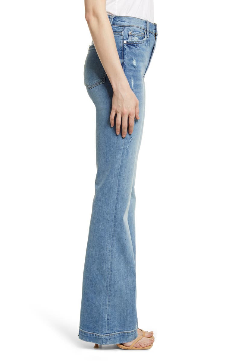 7 For All Mankind Dojo Ultrahigh Waist Flare Leg Jeans, Alternate, color,
